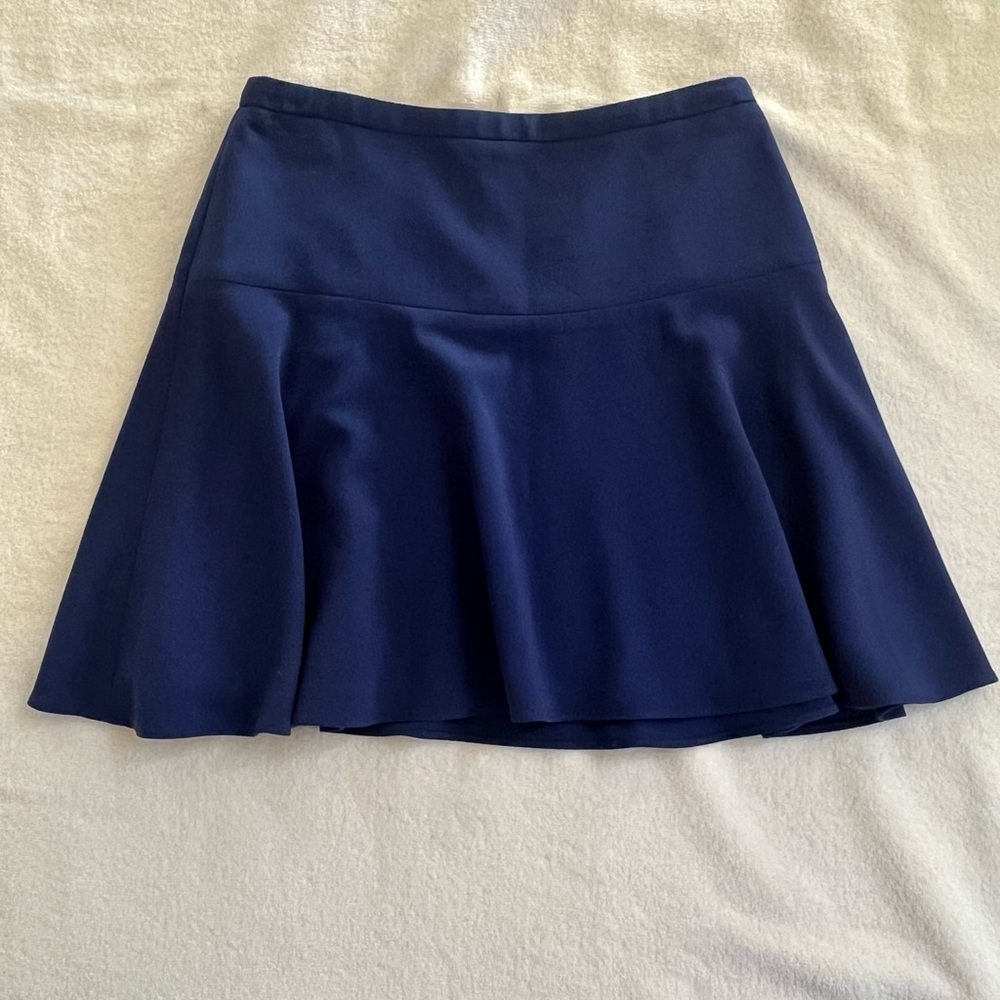 Bcbgmaxazria mini navy blue skirt, fully lined. In excellent condition.